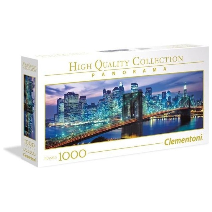 Clementoni - Puzzle Panorama - 1000 pieces - New York Brooklyn Bridge