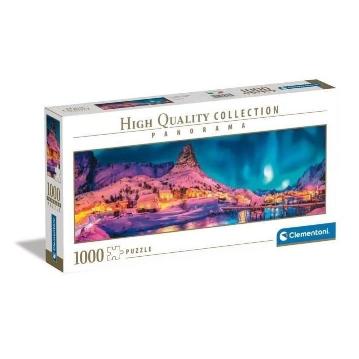 Puzzle panoramique Clementoni - Colorful Night over Lofoten Islands -