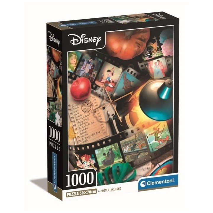 Clementoni - 1000p Classic Movies Disney - 70 x 50 cm - Avec poster