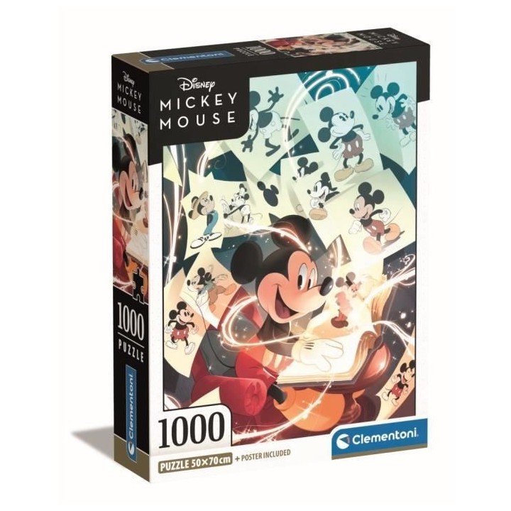 Clementoni - 1000p Mickey Celebration - 70 x 50 cm - Avec poster
