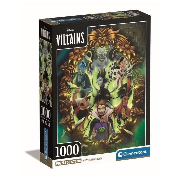 Clementoni - 1000p Villains - 70 x 50 cm - Avec poster