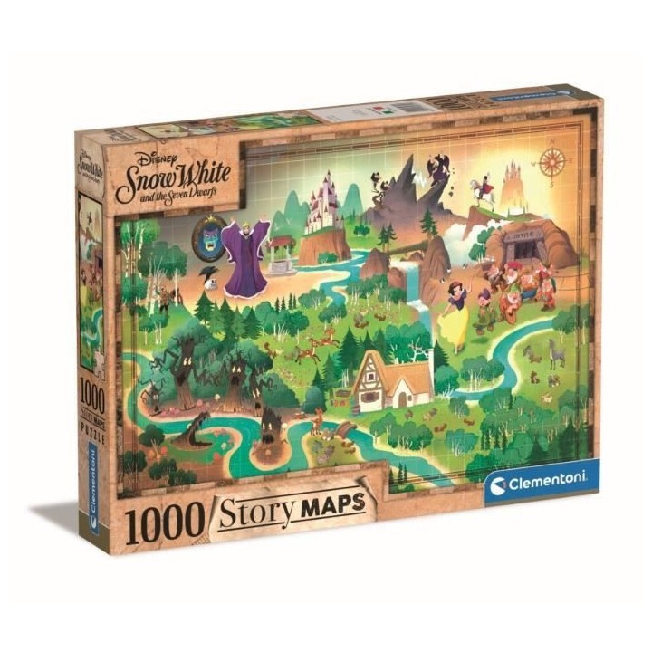 Clementoni - 1000p Blanche-Neige - Gamme de puzzle inspirée des anim