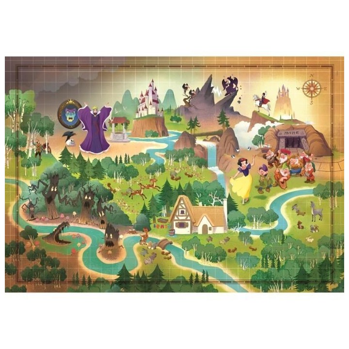 Clementoni - 1000p Blanche-Neige - Gamme de puzzle inspirée des anim