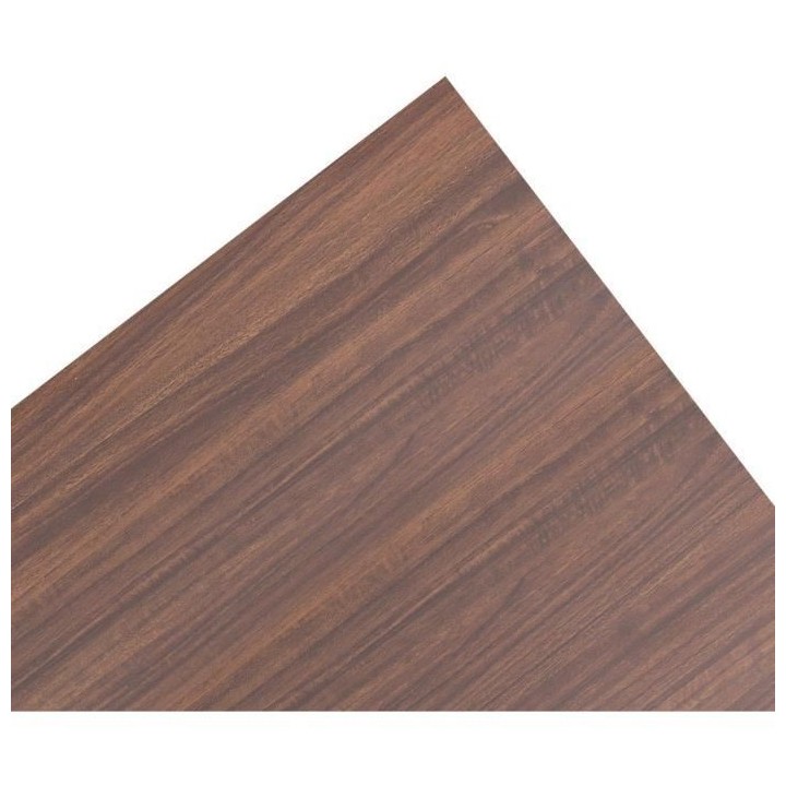 Table basse rectangulaire - Noyer et noir - Avec 2 niches de rangement