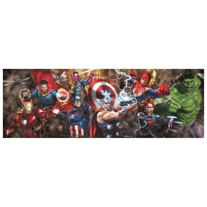 Clementoni - 1000p Pannorama Marvel - 98 x 33 cm