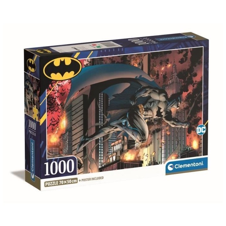 Clementoni - 1000p Batman - 70 x 50 cm - Avec poster