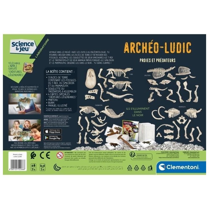 Clementoni - Science & Jeu - Archéo Ludic - Proies et Prédateurs