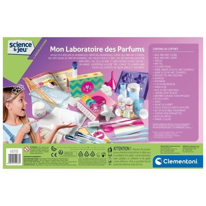 Kit création de parfums - CLEMENTONI - Mon laboratoire des parfums -
