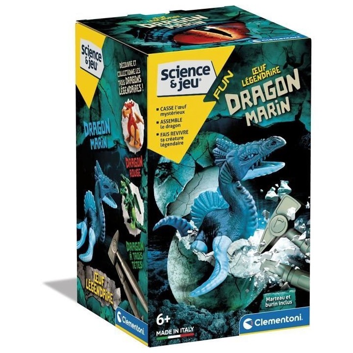 Clementoni - Sciences et jeu - oeuf légendaire - Dragon Marin