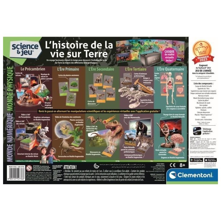 Clementoni - Sciences et jeu - L'histoire de la vie sur Terre - Réali