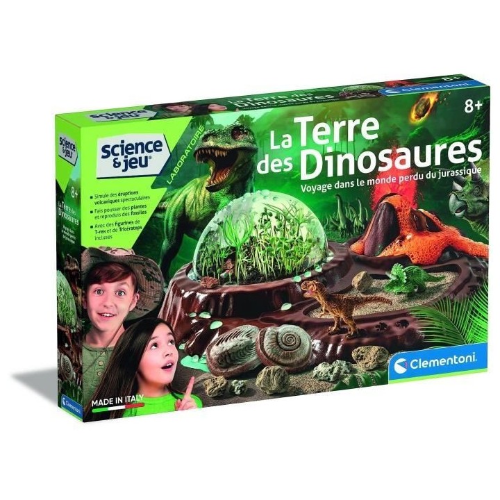 Clementoni - Sciences et jeu - Le monde des dinosaures - Terrarium a c
