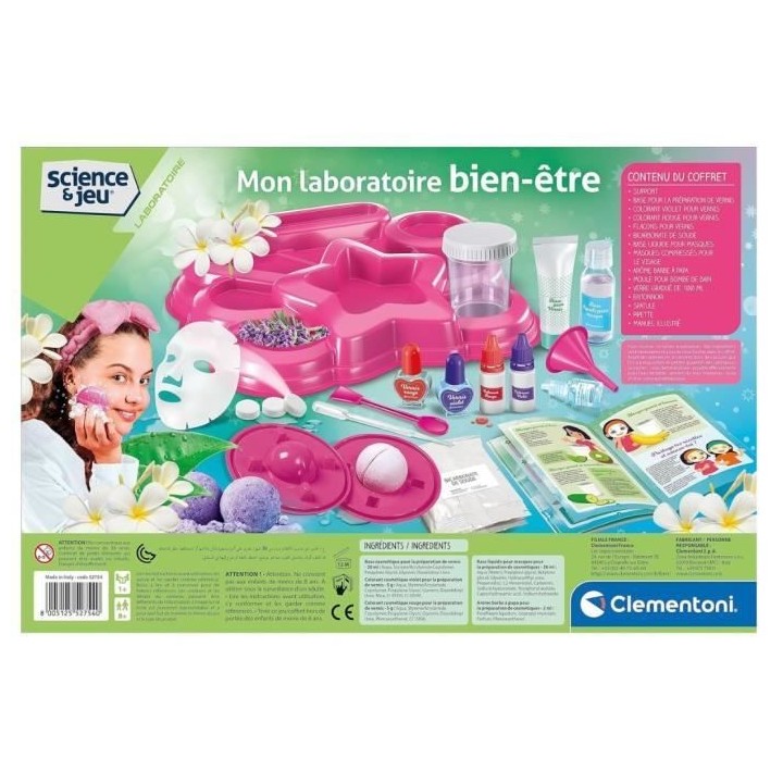 Clementoni - Sciences et Jeu - Mon laboratoire bien-etre - Fabriquer s