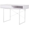 Bureau SACHA - Mélaminé - Blanc - 1 Tiroir - L 110 x P 50 x H 77 cm