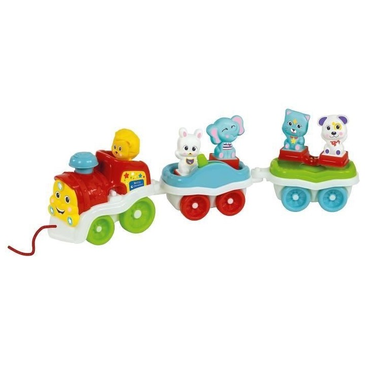 Baby Clementoni - Le train des animaux - Locomotive interactive + 5 pe