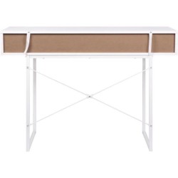 Bureau SACHA - Mélaminé - Blanc - 1 Tiroir - L 110 x P 50 x H 77 cm