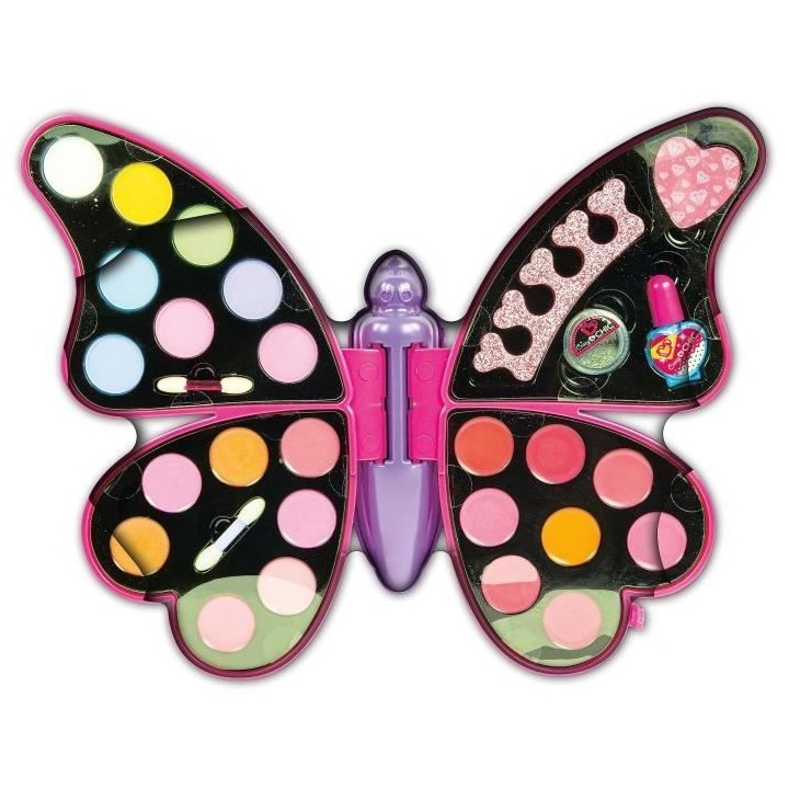 Palette de maquillage papillon - Clementoni - Fards a paupieres, rouge