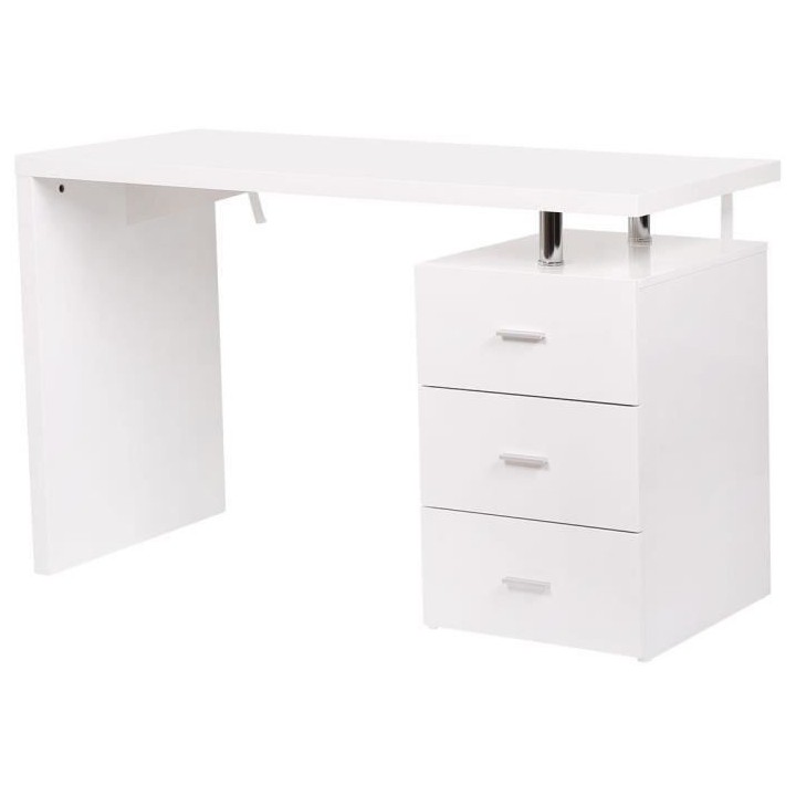 Bureau avec 3 tiroirs - MINISTER - MDF finition mélaminé et laqué U