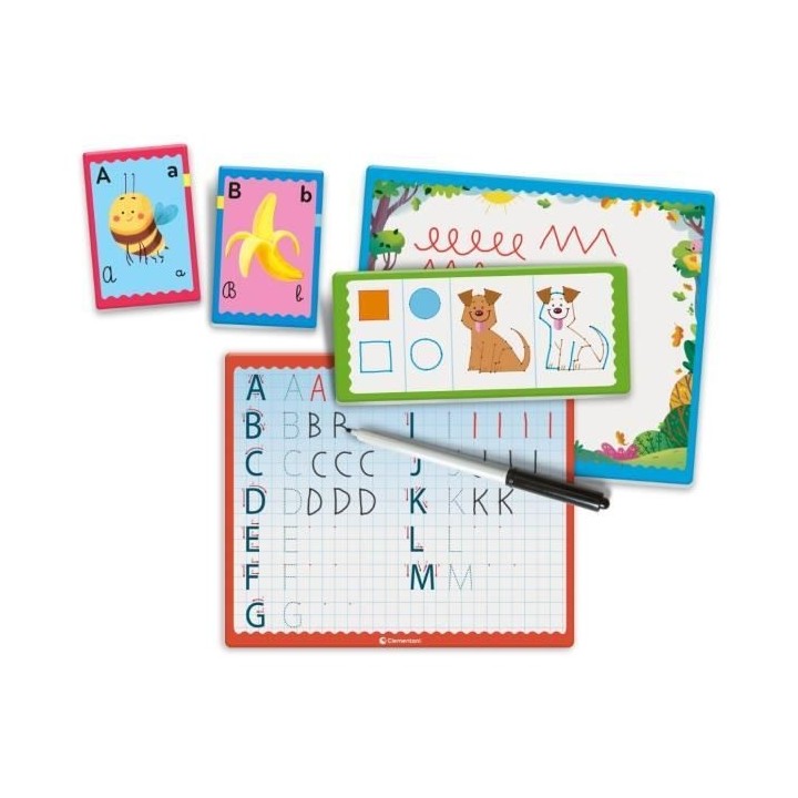 Clementoni - Coffret Jeux d'écriture - 23 activités - Dés 4 ans