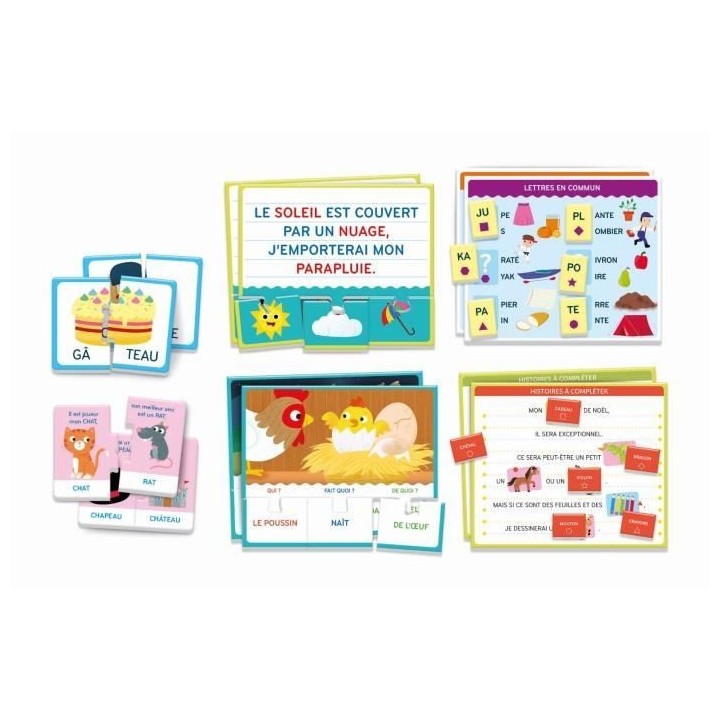 Clementoni - Coffret Jeux de lecture - Jeux d'association et de reconn