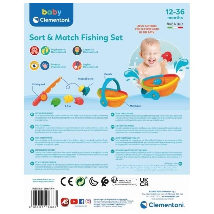 Jeu de peche a la ligne pour bébé - CLEMENTONI - La peche a la ligne