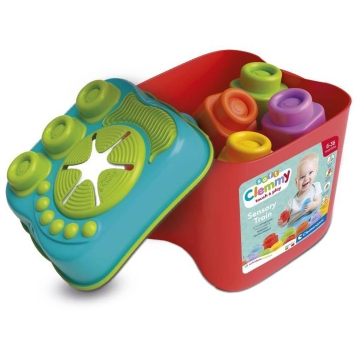 Panier sensoriel Clemmy - CLEMENTONI - 15 cubes - Pour bébé des 6 mo