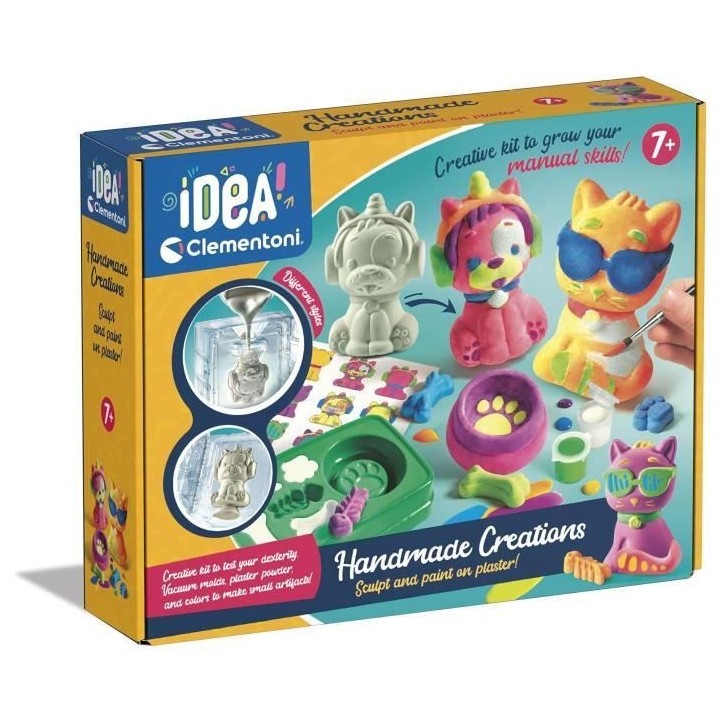 Coffret création d'animaux en plâtre - CLEMENTONI - Loisirs Créatif