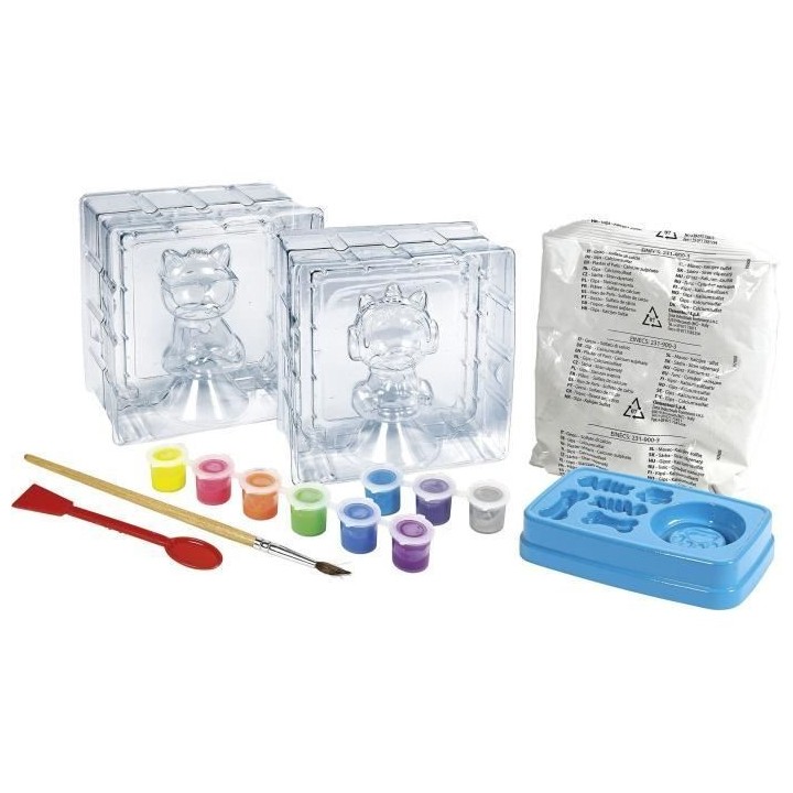 Coffret création d'animaux en plâtre - CLEMENTONI - Loisirs Créatif