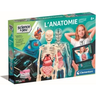 Clementoni - Coffret apprentissage de l'anatomie en 3D - Squelette, mo