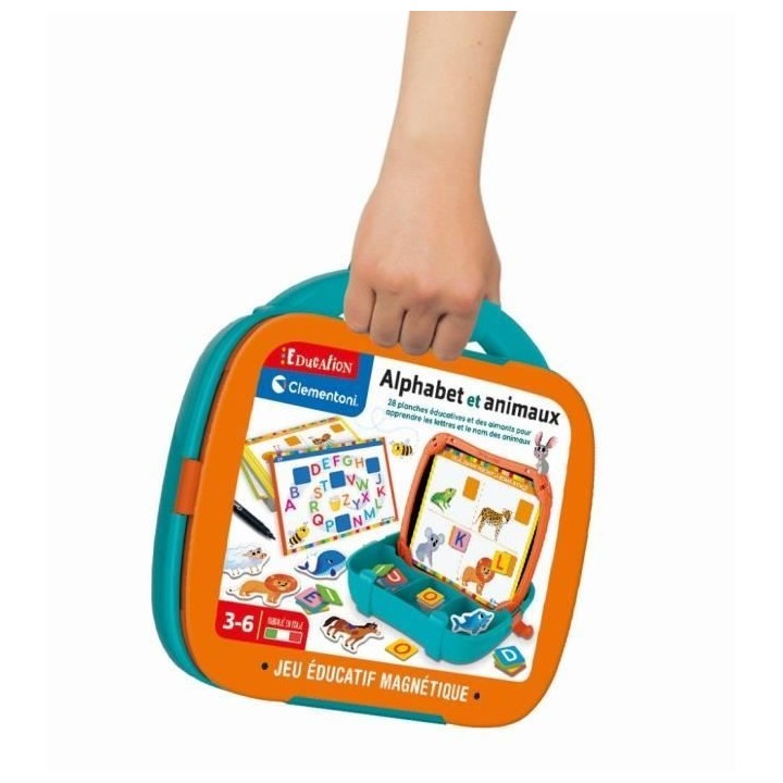 Mallette Lettres & Animaux magnétiques - Clementoni - Des 3 ans - Mul