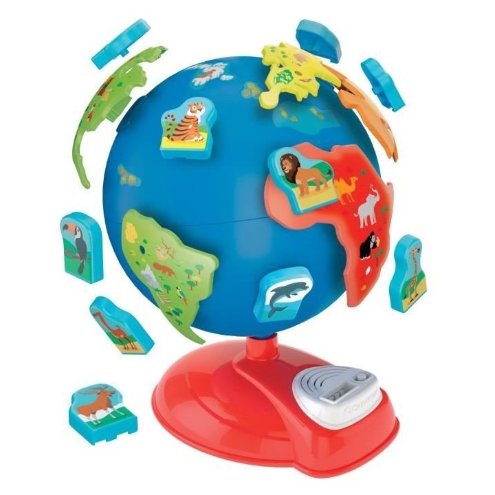 Clementoni - Premier globe interactif - Animaux et continents - Fabriq