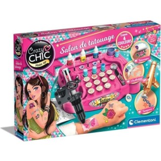 Coffret Tatouage - Clementoni - Machine a Tatouer, Pochoirs, Peinture