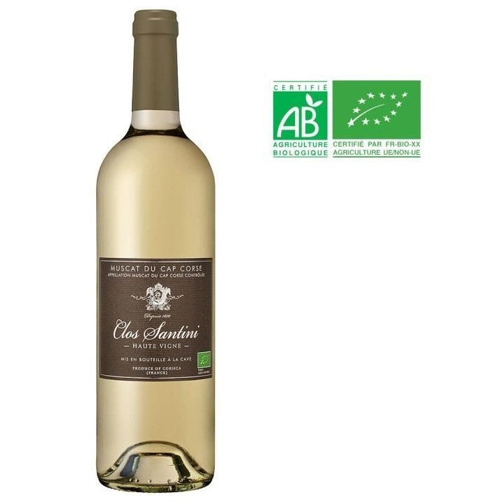 Clos Santini Muscat du Cap Corse - Vin blance de Corse - Bio