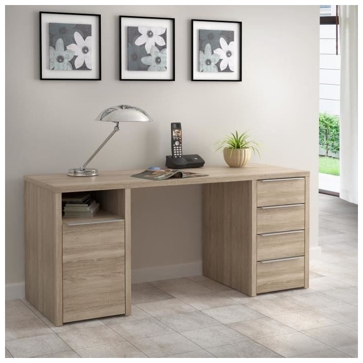 CALPE Bureau chene sonoma - L 160 cm