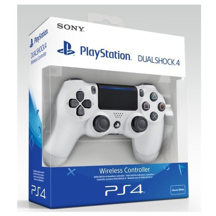 Manette PS4 DualShock 4.0 V2 Blanche/Glacier White - PlayStation Offic