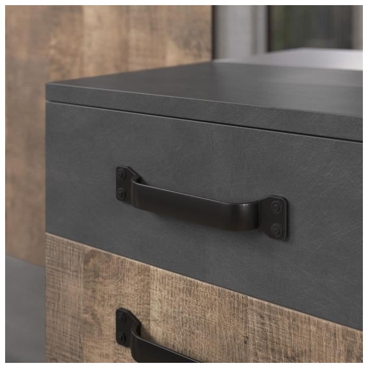 Meuble d'entrée, vestiaire SMILE 1 porte et 1 tiroir - Mélaminé che