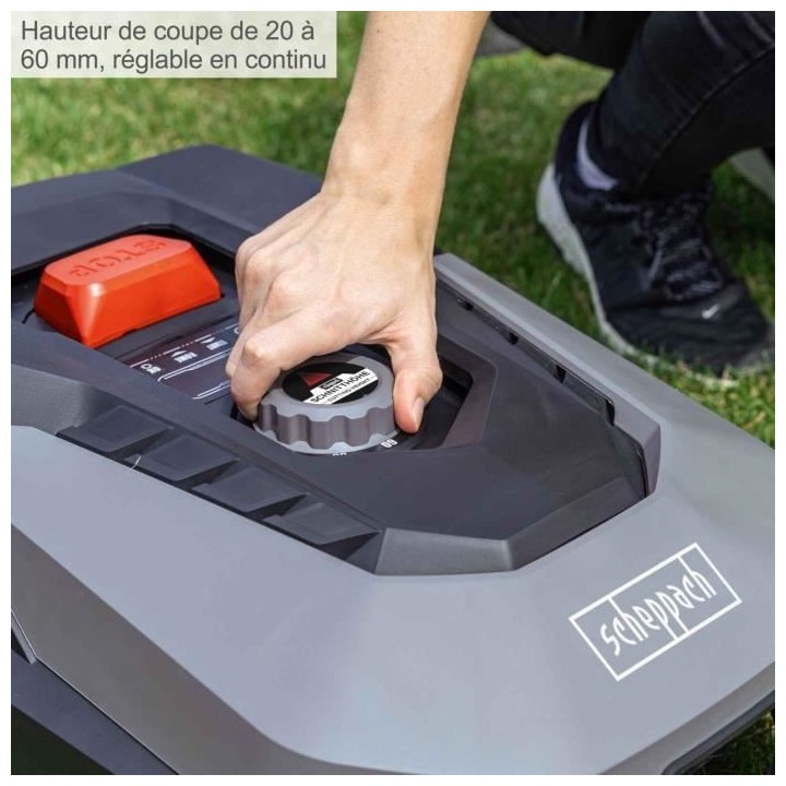 Robot tondeuse connecté 900m2 Scheppach RoboCut XXL900 avec station d