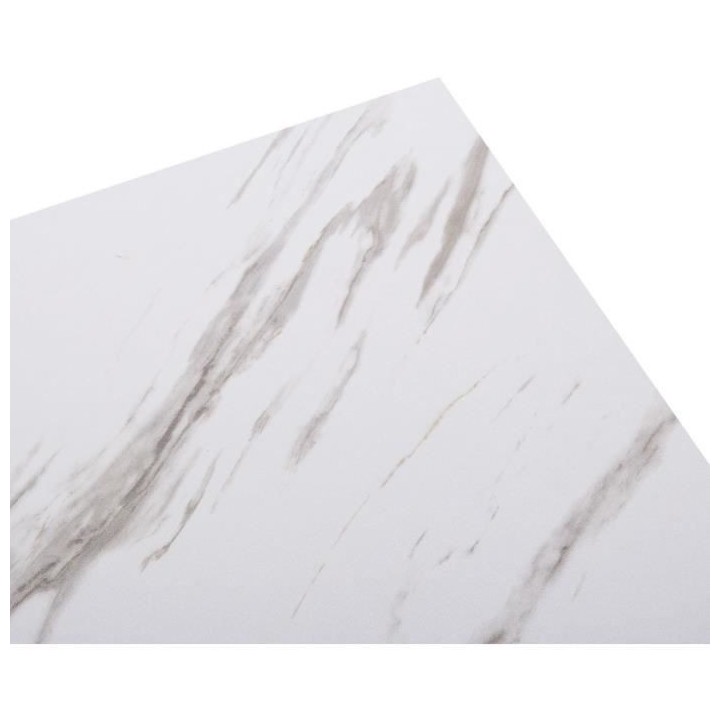 Table basse rectangulaire - décor marbre pietement métal noir - L 12