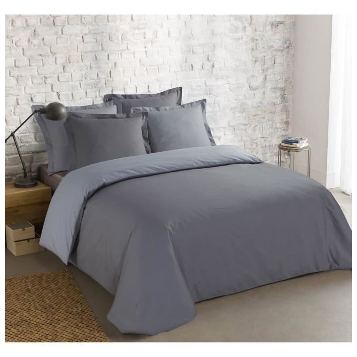 VISION - Bicolore - Housse de couette Réversible 240x220cm avec 2 tai