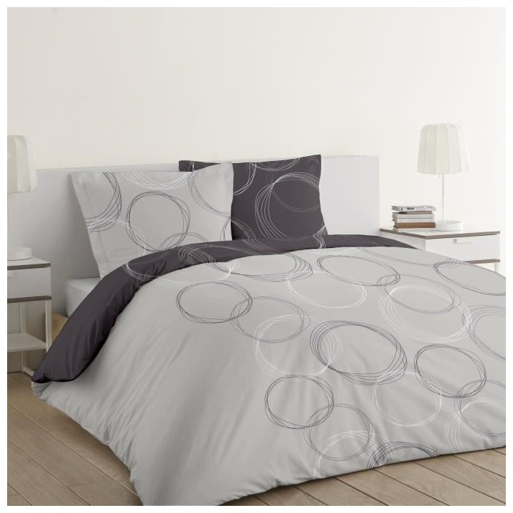 VISION Parure de couette Lenny - 100% coton - 1 housse de couette 260
