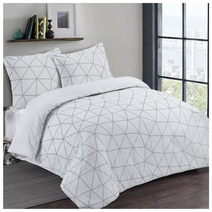 VISION Parure de couette Hugo - 100% coton - 1 housse de couette 220 x