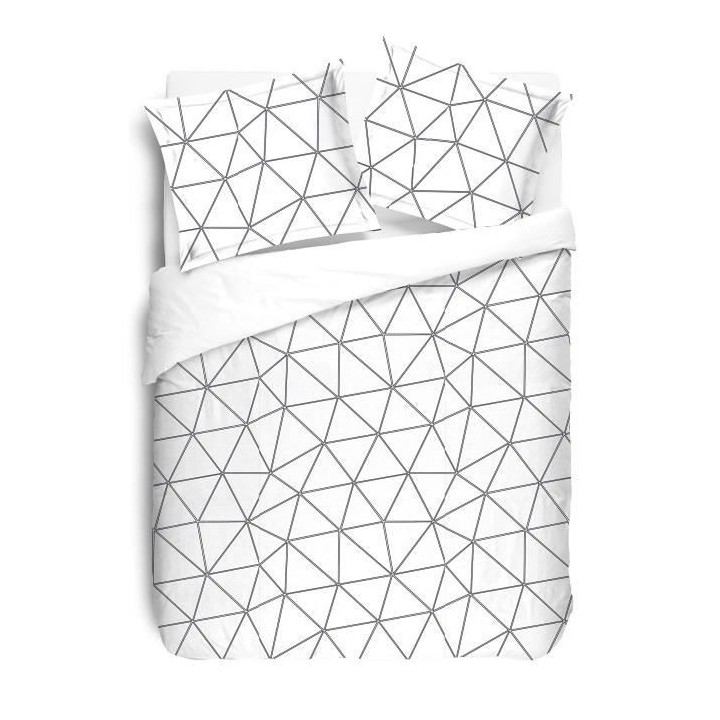 VISION Parure de couette Hugo - 100% coton - 1 housse de couette 220 x