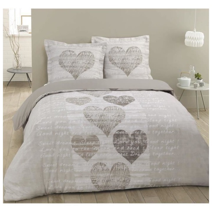 VISION Parure de couette Alice - 100% coton - 1 housse de couette 200