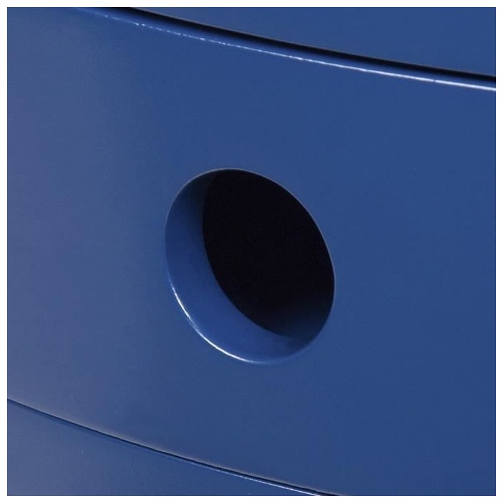 Table de chevet Joé - 1 tiroir - Bleu foncé - MDF laqué avec piéte