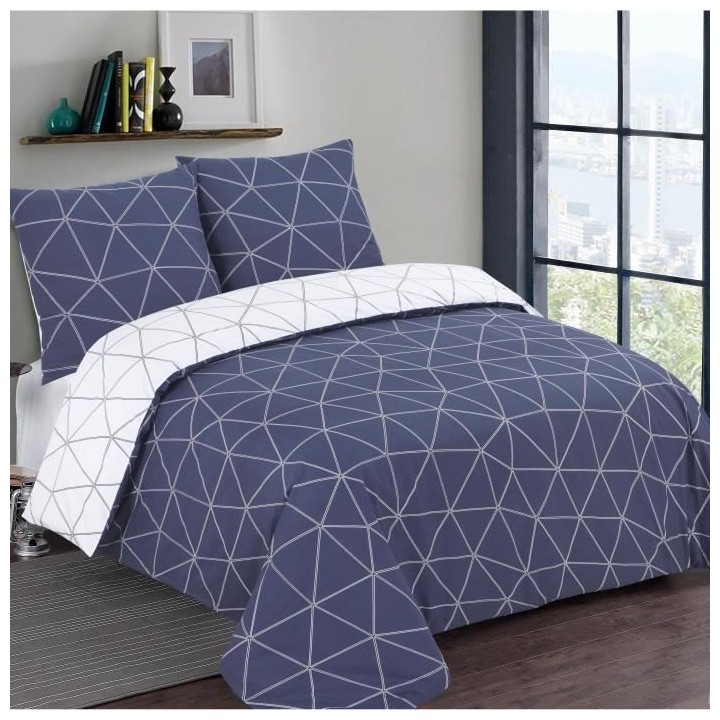 Parure Housse de couette - VISION - Hugo - Parure réversible - 140 x