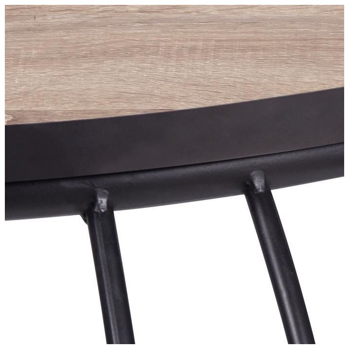 Table basse - Structure métal finition epoxy - Verre trempé et pieds