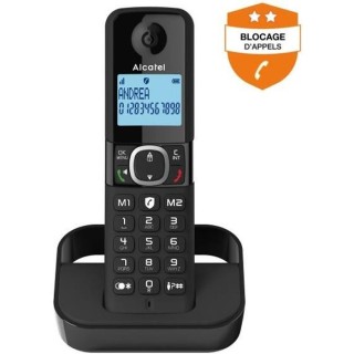 Téléphone fixe sans fil - ALCATEL - F860 solo noir - Blocage d'appel