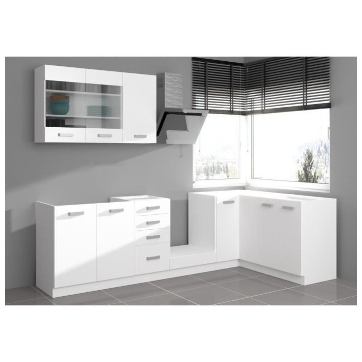 ATLAS Cuisine complete d'angle 8 éléments (reversible droit / gauche