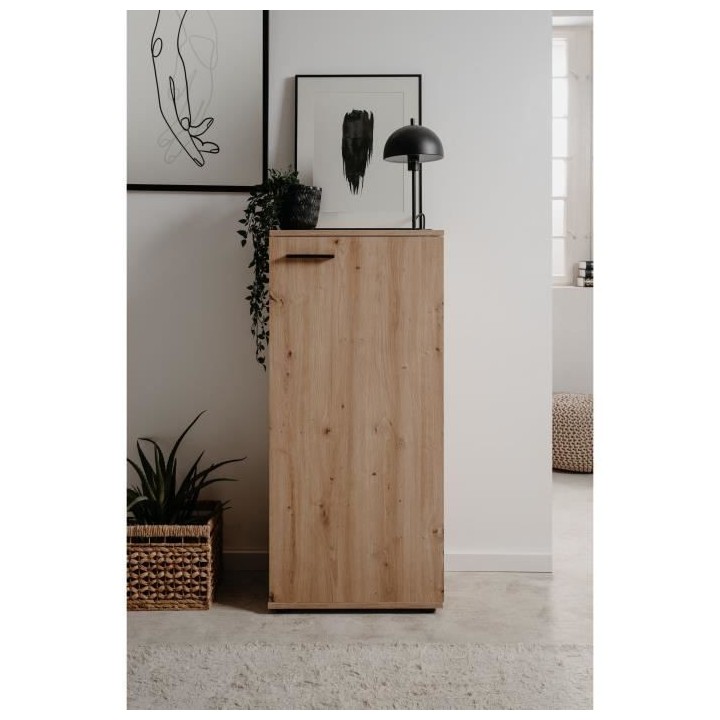 Meuble a chaussures Satos - Chene Artisan - 100 x 110 x 34 cm - Capaci