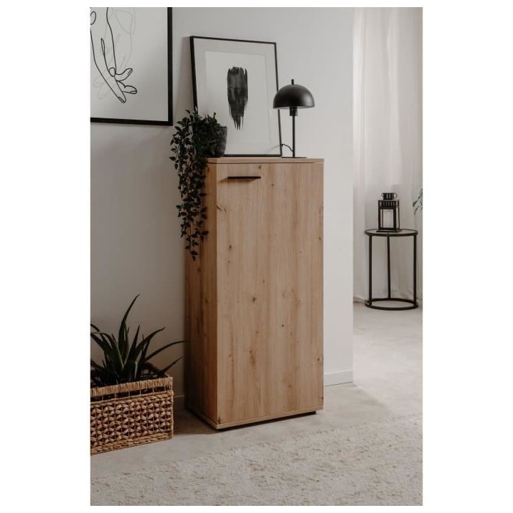 Meuble a chaussures Satos - Chene Artisan - 100 x 110 x 34 cm - Capaci