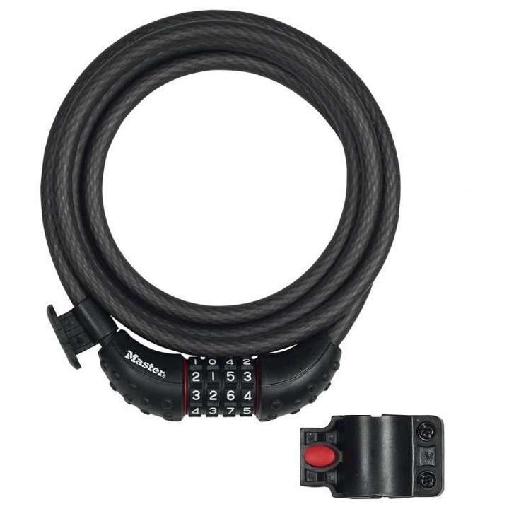 Antivol pour vélo - MASTER LOCK - 8120EURDPRO - Câble torsadé en ac